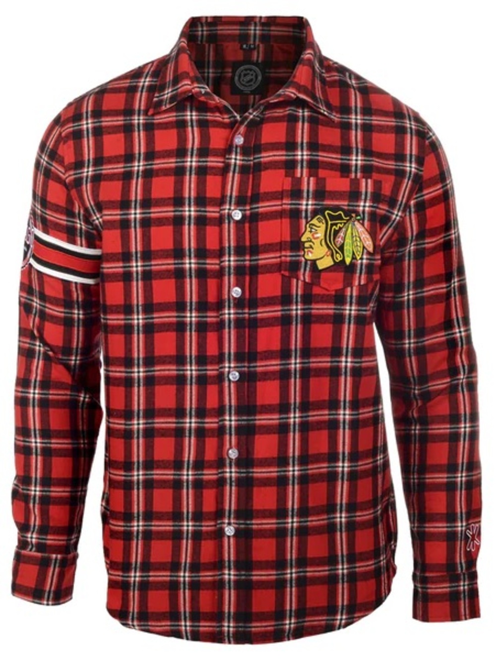 NHL NWT Klew Chicago Blackhawks Flannel Shirt